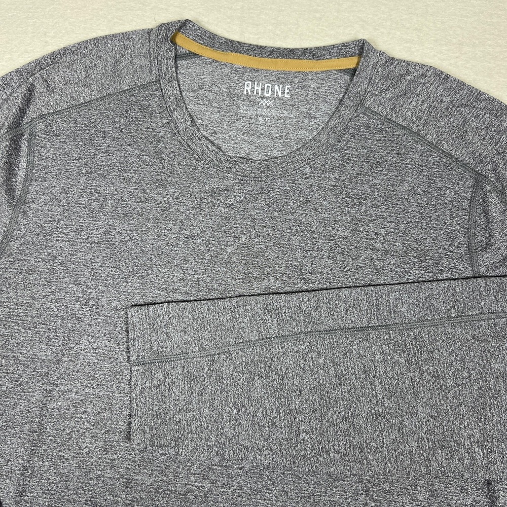 Rhone Invictus‎ Training Shirt Mens XL Heather Gray Long Sleeve Performance
